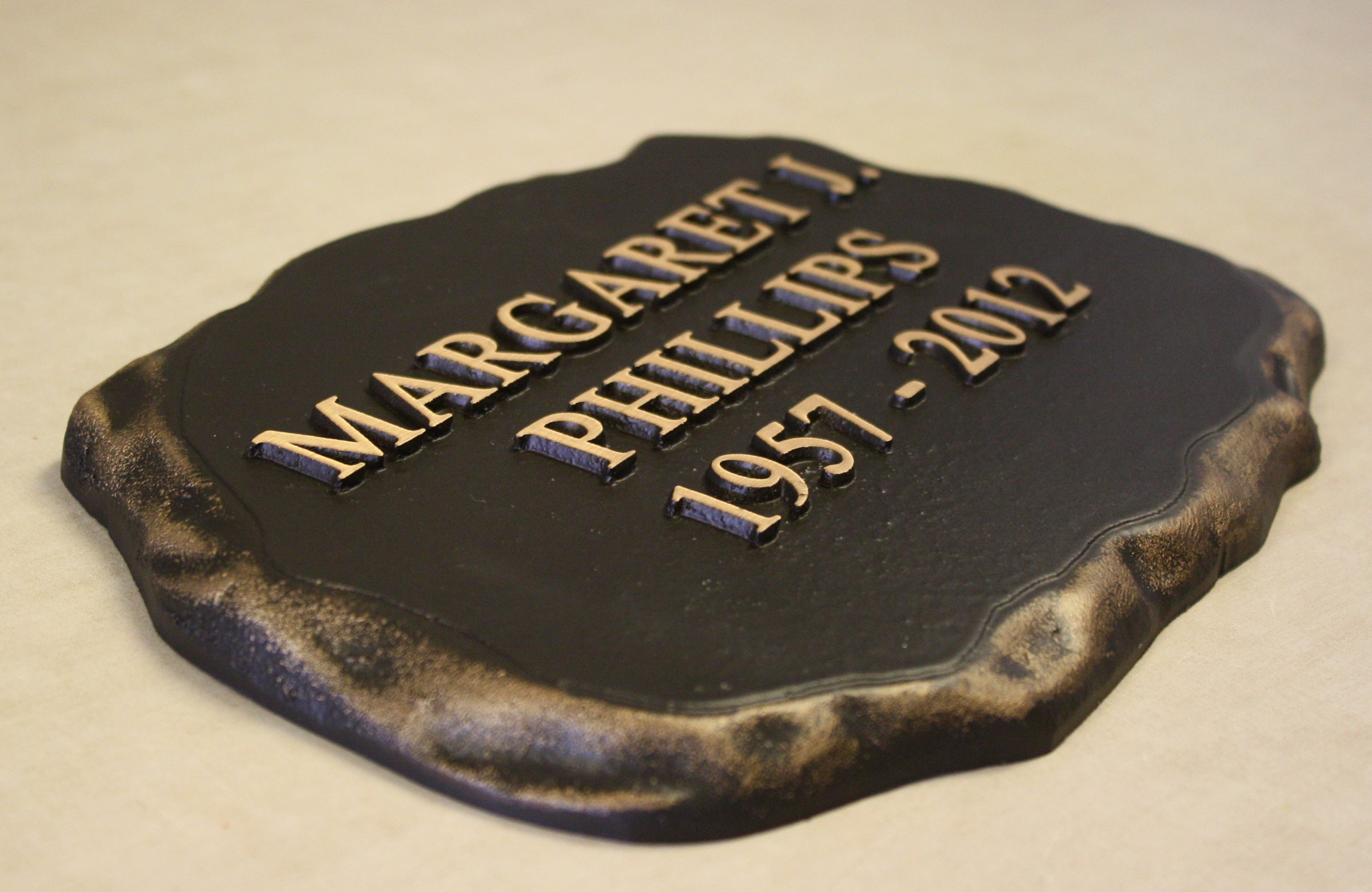 bronze cremation marker