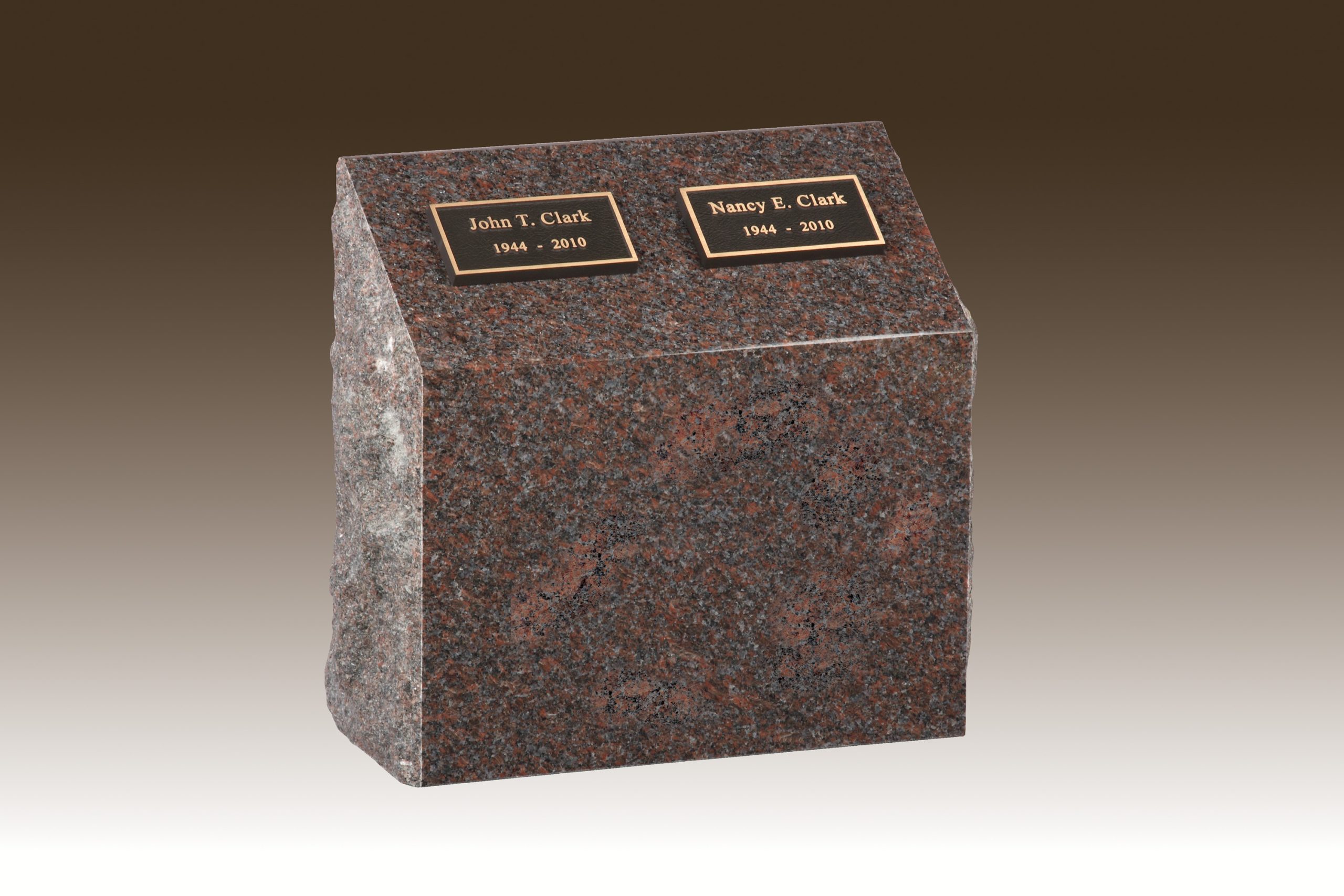 Granite Memorial RM-1004 Clark - Rustic Mahogany Carnelian